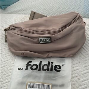 Foldie Taupe Crossbody Bag